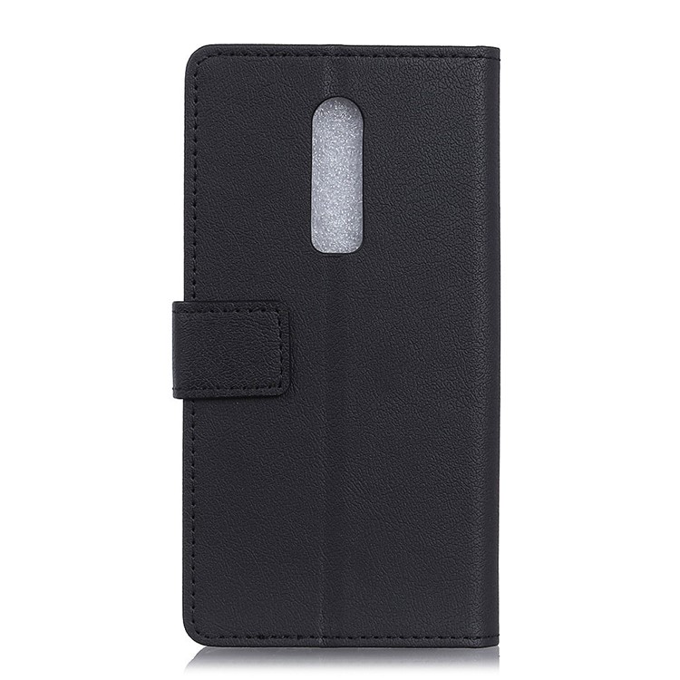 Folio Flip PU Leather Wallet Mobile Phone Case for OnePlus 6 - Black-3