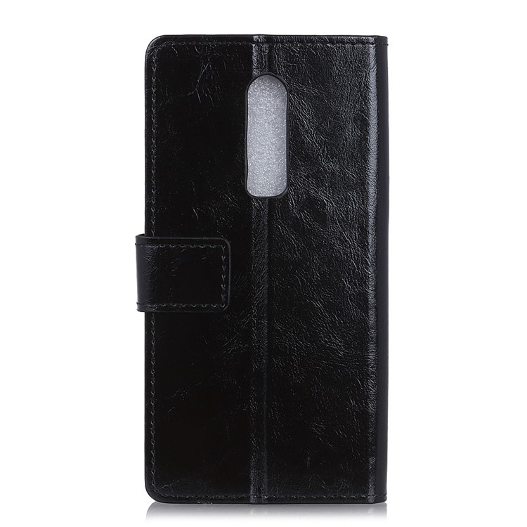 Crazy Horse Texture PU Leather Protection Mobile Phone Case for OnePlus 6 - Black-3