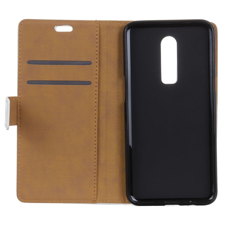 Pattern Printing PU Leather Protection Cell Phone Case for OnePlus 6 - Flower Tree-5