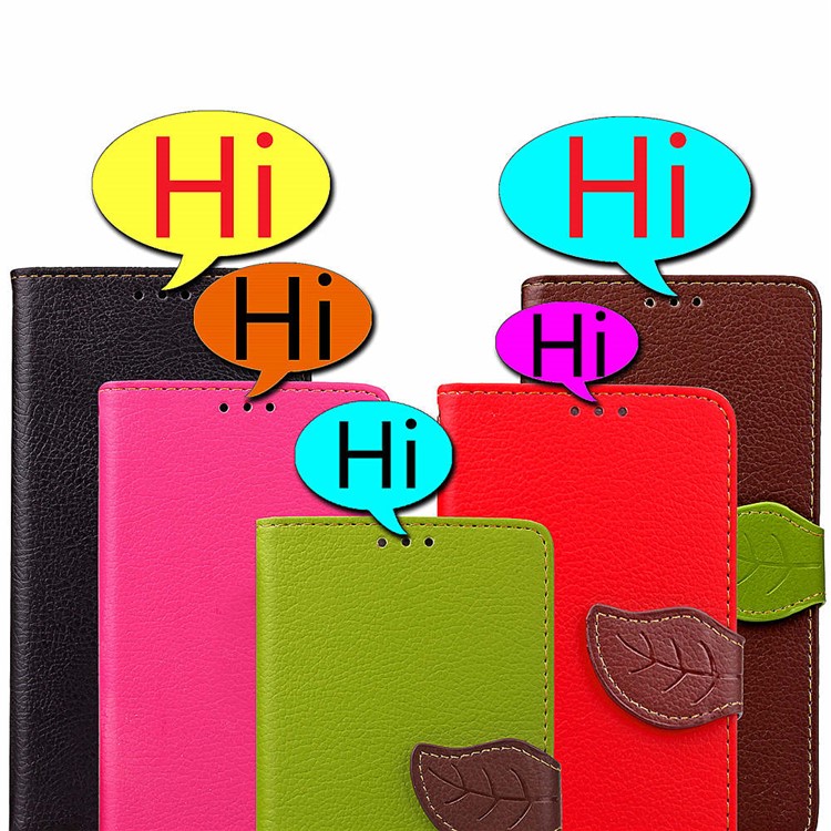 Leaf Shape Magnetic Flap Leather Wallet Case for OnePlus 6 - Black-12