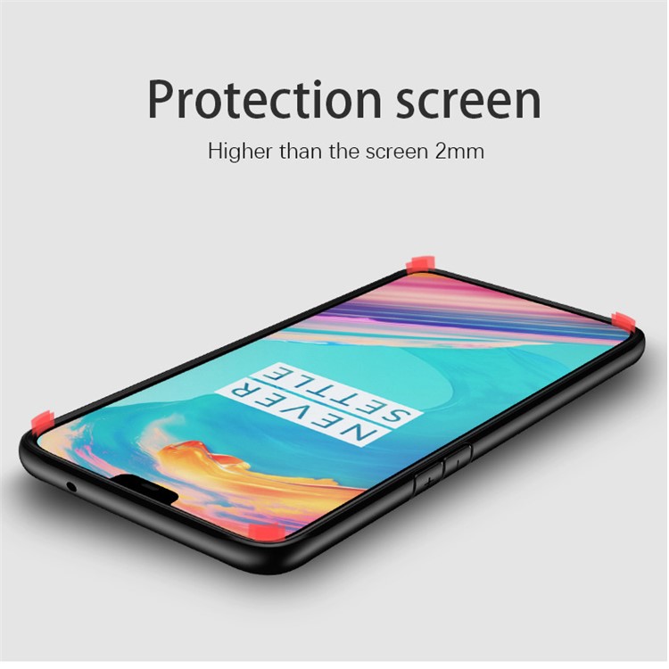 Shock Absorption PC + TPU Hybrid Cell Phone Case for OnePlus 6 - Black-11