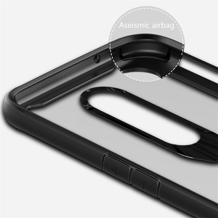 Shock Absorption PC + TPU Hybrid Cell Phone Case for OnePlus 6 - Black-12