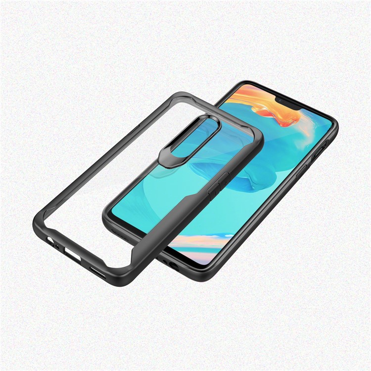 Shock Absorption PC + TPU Hybrid Cell Phone Case for OnePlus 6 - Black-2