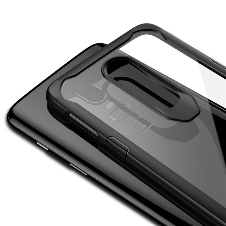 Shock Absorption PC + TPU Hybrid Cell Phone Case for OnePlus 6 - Black-8