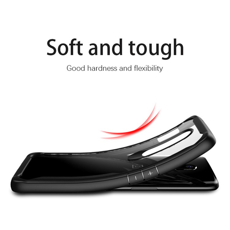 Shock Absorption PC + TPU Hybrid Cell Phone Case for OnePlus 6 - Black-9