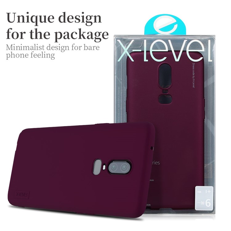 X-LEVEL Knight Series Mate Funda Para Teléfono Móvil Para PC Para Oneplus 6 - Vino Rojo-13