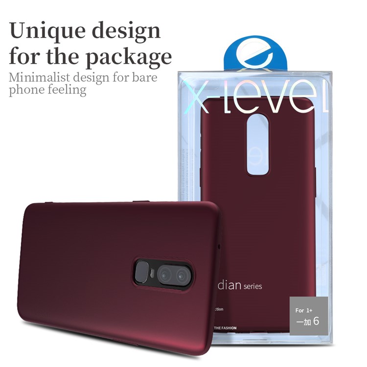 Estuche De TPU Ultradelgado X-LEVEL Para Oneplus 6 - Vino Rojo-7