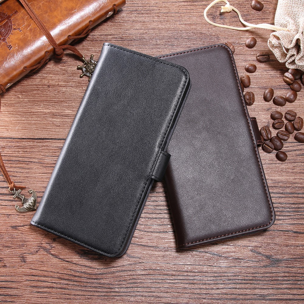 Capa de Telefone Celular de Carteira de Couro Genuína Para OnePlus 6 - Preto-10