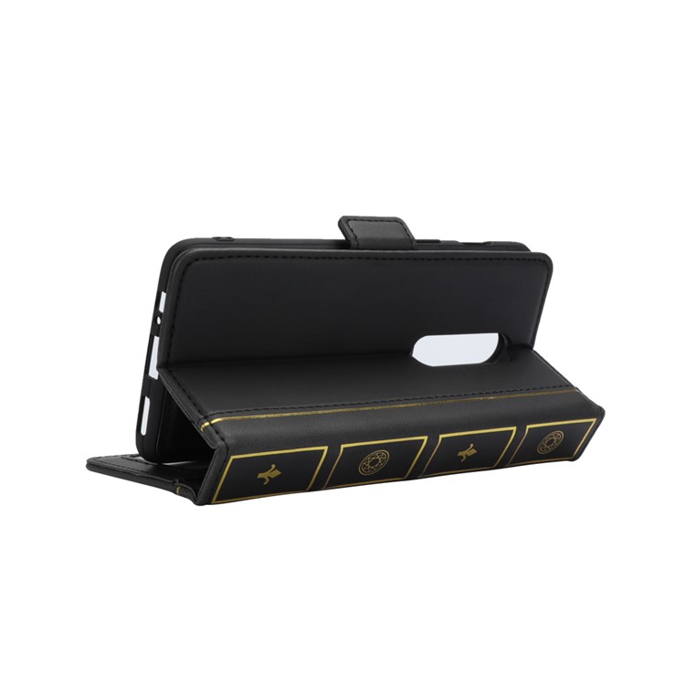 Book Style Removable TPU Back Shell + Leather Wallet Case for OnePlus 6 - Black-9
