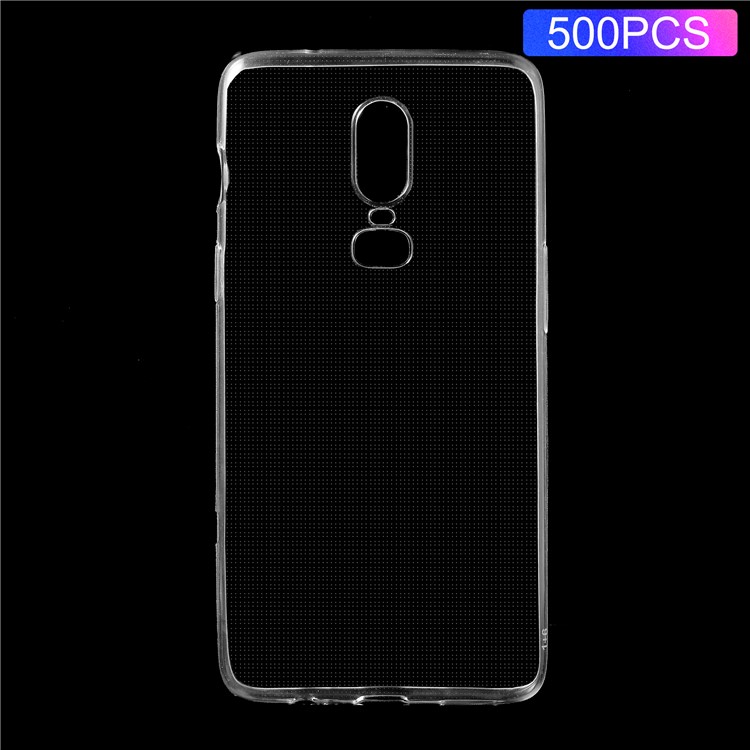 500Pcs/Set Ultra-thin Clear Soft TPU Back Protector Case for OnePlus 6-1