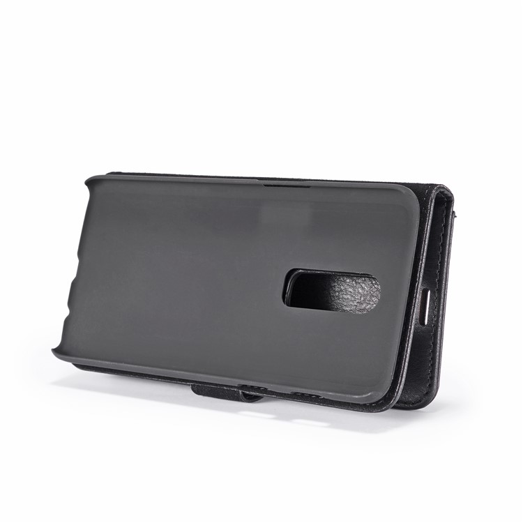 GD. MING Für Oneplus 6 Abnehmbare 2-in-1-Geldbörse Aus Spaltleder + PC-Rückentasche - Schwarz-7