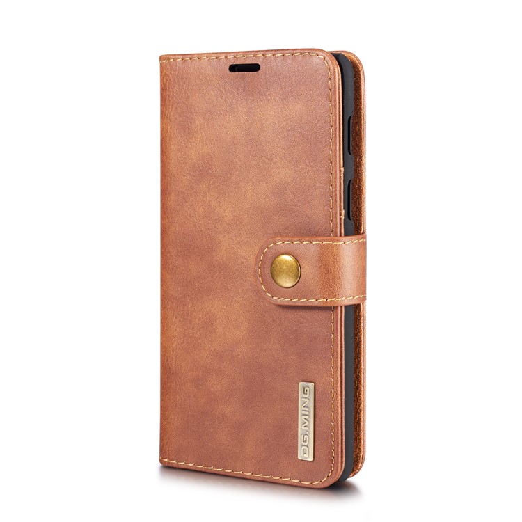 DG. MING Per Oneplus 6 Portafoglio In Pelle Crosta 2 In 1 Staccabile + Custodia Posteriore Per PC - Marrone-3