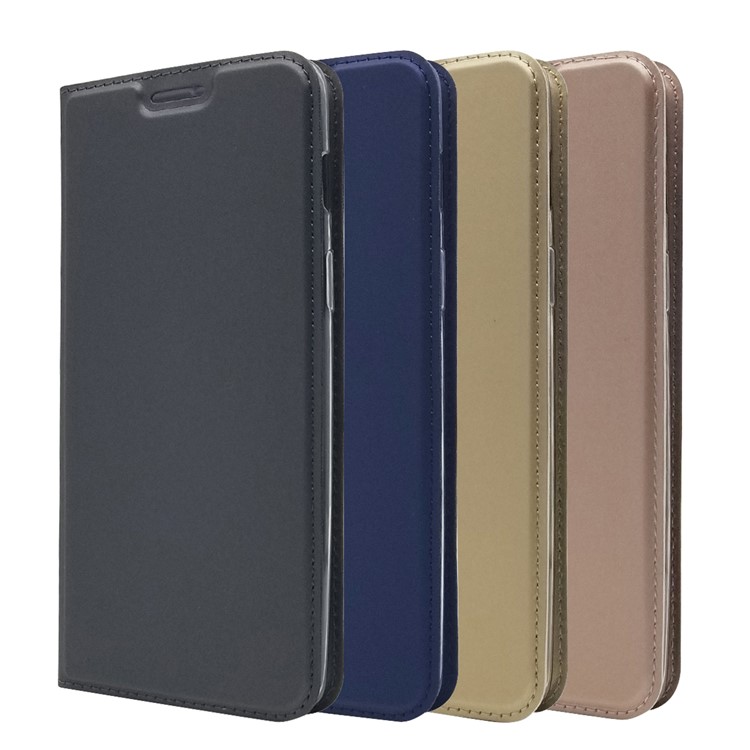Auto-absorvido Ficar Titular De Cartão De Couro Caso De Telefone Para Oneplus 6 - Preto-10