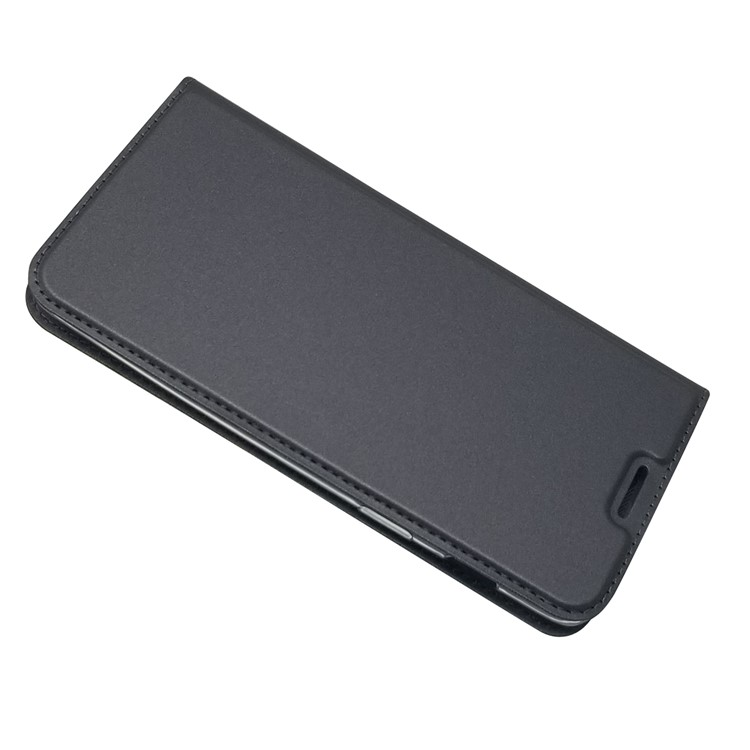 Auto-absorvido Ficar Titular De Cartão De Couro Caso De Telefone Para Oneplus 6 - Preto-3