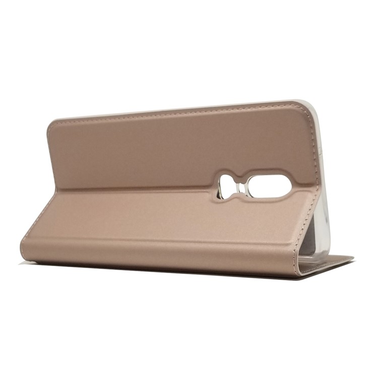Auto-Resorband Leder Kartenhalter Mobiles Schutzgehäuse Für Oneplus 6 - Roségold-6