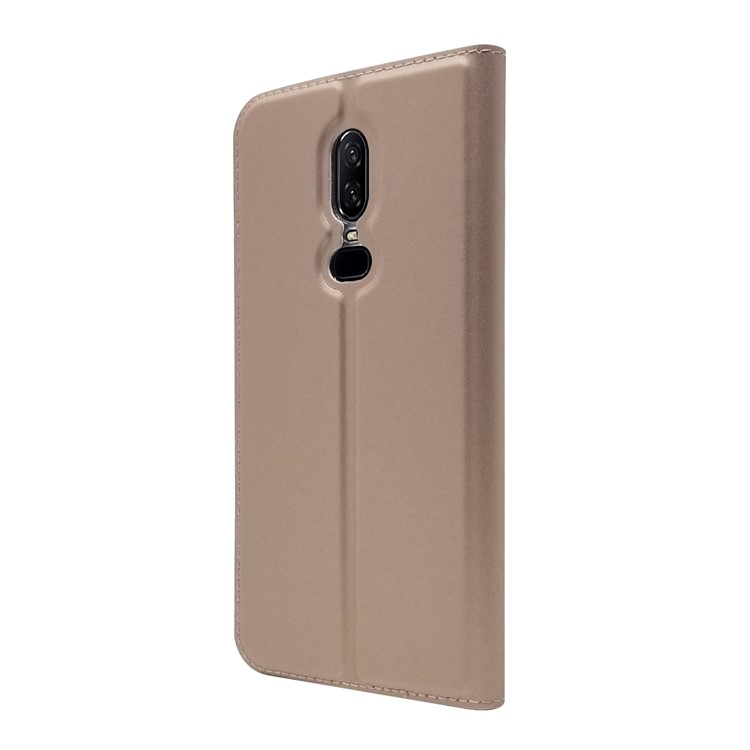 Auto-Resorband Leder Kartenhalter Mobiles Schutzgehäuse Für Oneplus 6 - Roségold-9