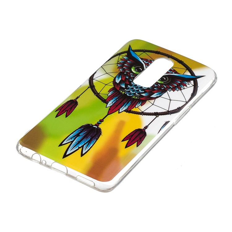 Noctilucent IMD TPU Flexible Case for OnePlus 6 - Owl Dream Catcher-2