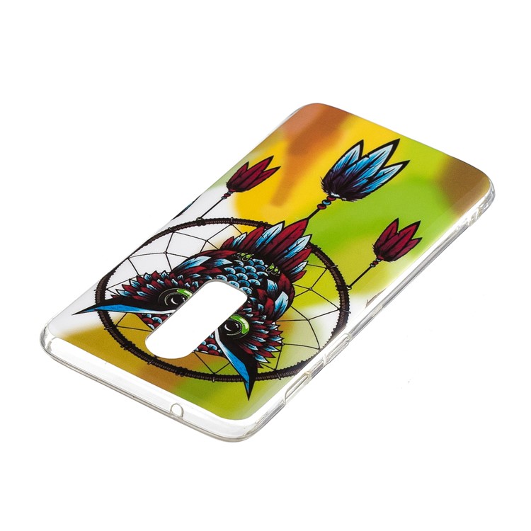 Noctilucent IMD TPU Flexible Case for OnePlus 6 - Owl Dream Catcher-3