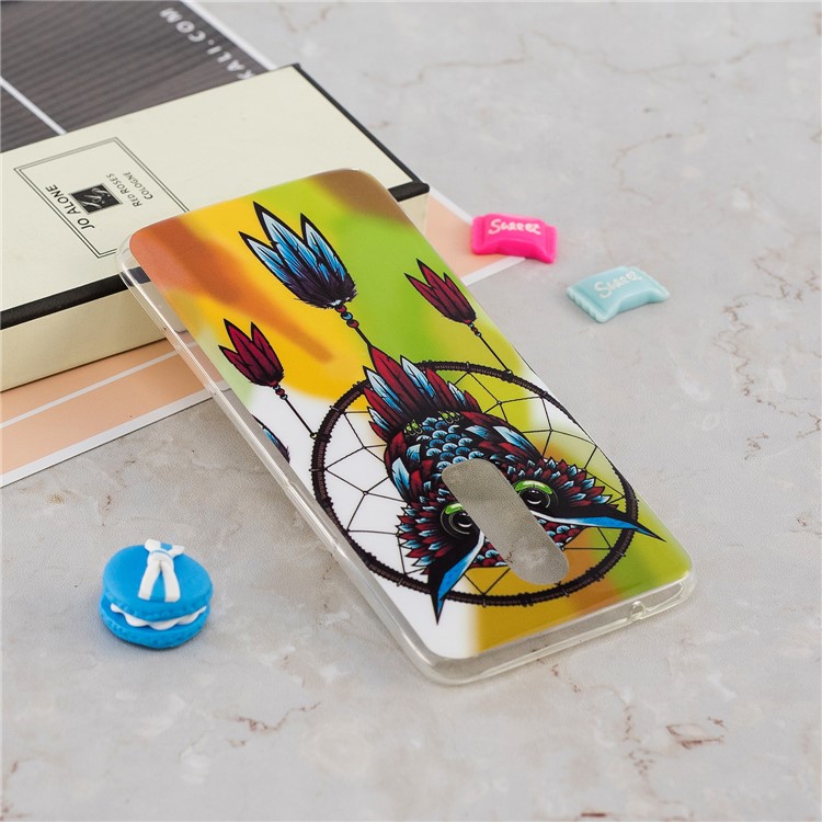 Noctilucent IMD TPU Flexible Case for OnePlus 6 - Owl Dream Catcher-5