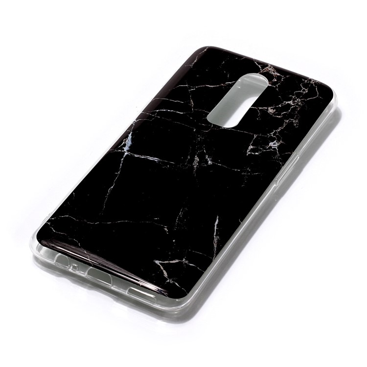 Padrão De Impressão Em Mármore IMD TPU Caso De Telefone Para Oneplus 6 - Preto-2