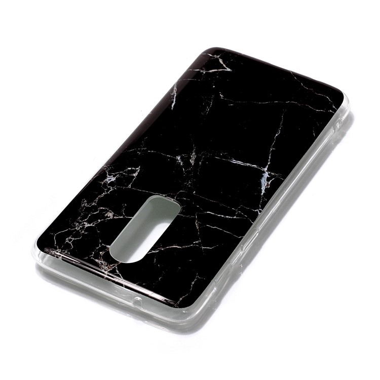 Padrão De Impressão Em Mármore IMD TPU Caso De Telefone Para Oneplus 6 - Preto-3