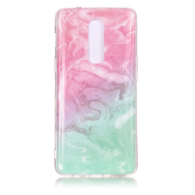 Custodia In Similpelle Per Cellulare IMD TPU Per Oneplus 6 - Rosa / Verde-1