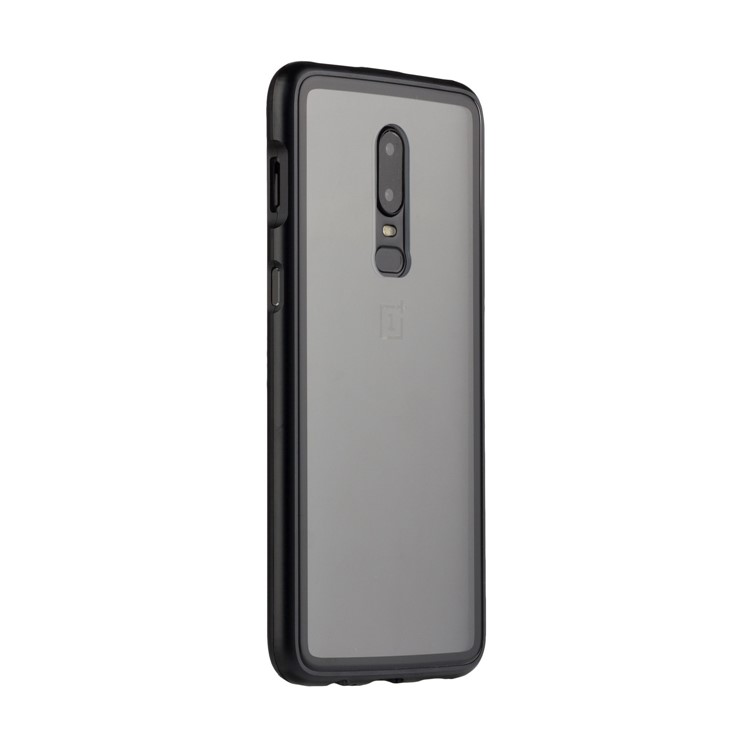 Marco De Metal Magnético Desmontable + Carcasa De Carcasa Dura Rígida De Protección De Vidrio Templado Para Oneplus 6 - Negro-3