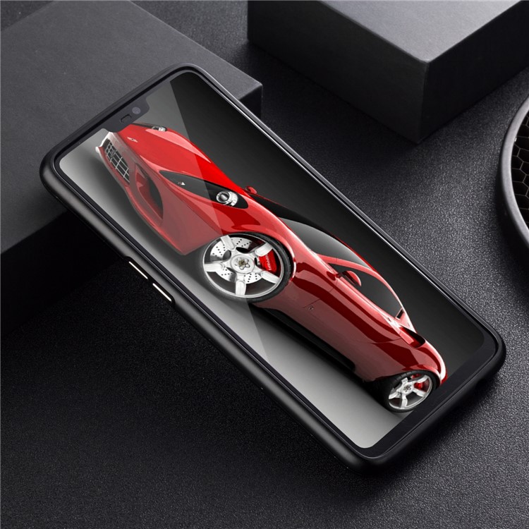 Marco De Metal Magnético Desmontable + Carcasa De Carcasa Dura Rígida De Protección De Vidrio Templado Para Oneplus 6 - Negro-5