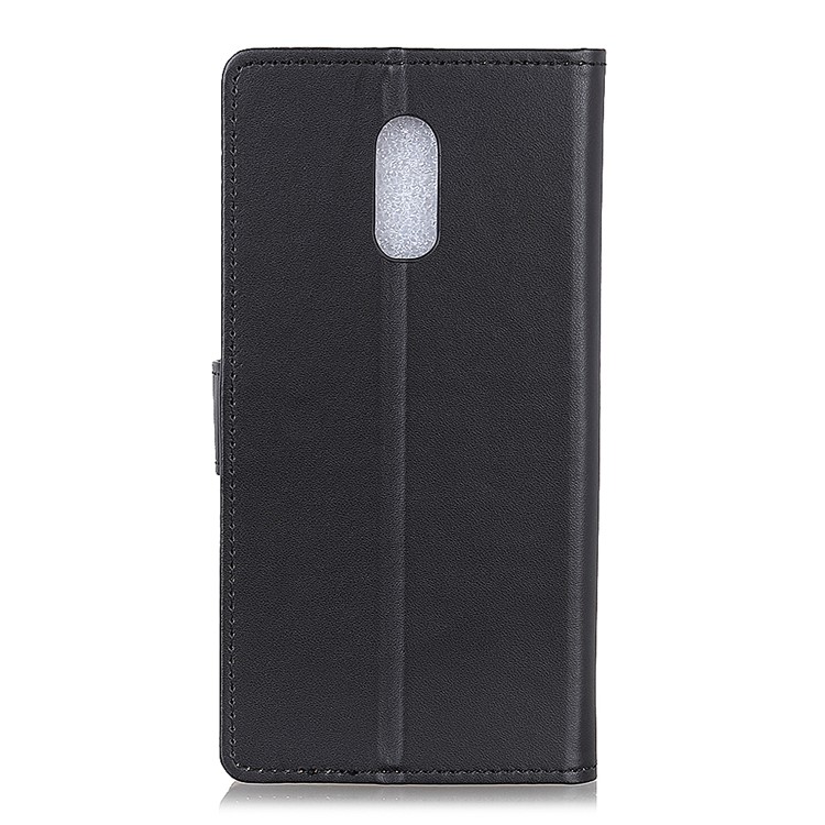 Wallet Stand Flip Magnetic PU Leather Phone Cover for OnePlus 6T - Black-3