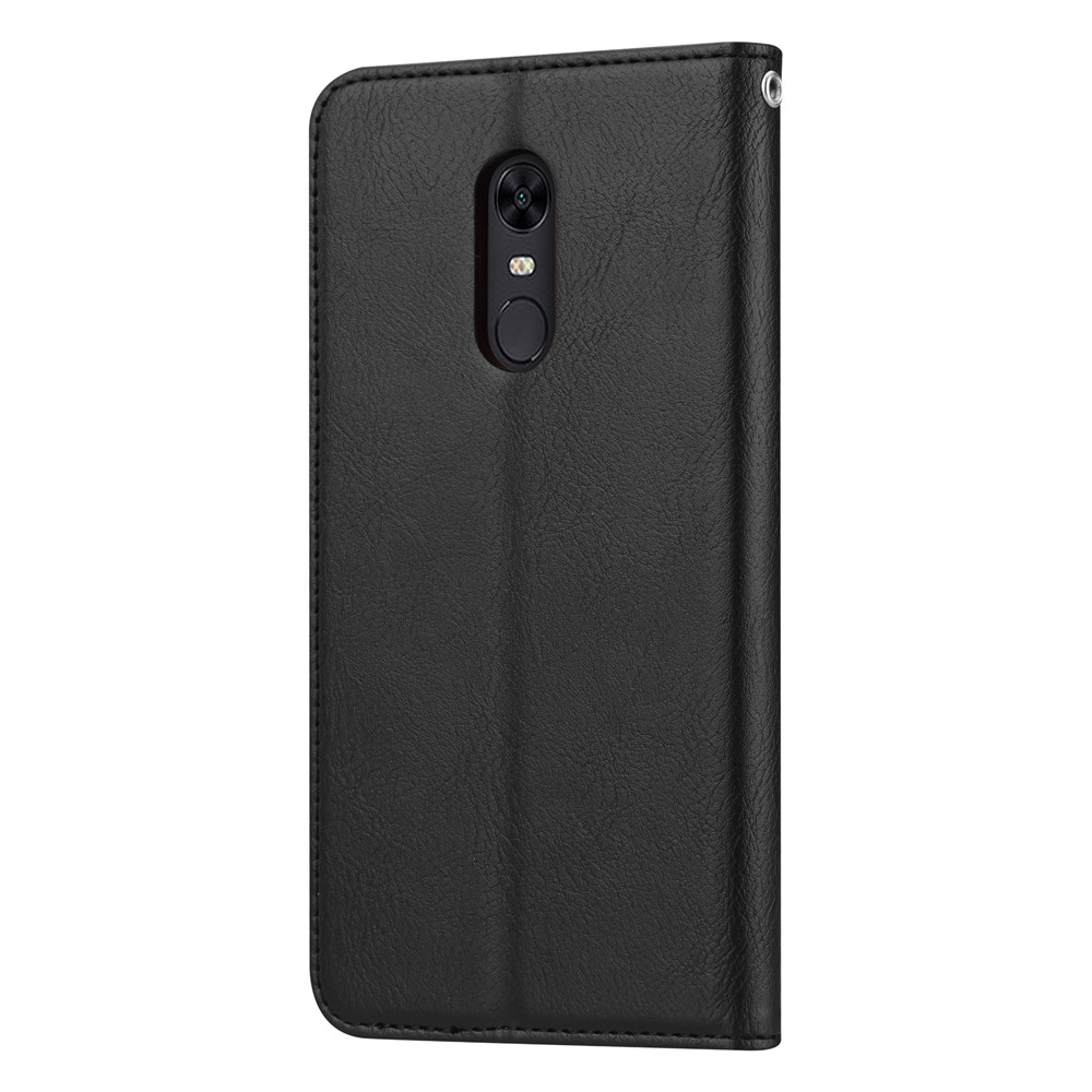 Couvercle Mobile de Portefeuille en Cuir Auto-absorbed Pour OnePlus 6T - le Noir