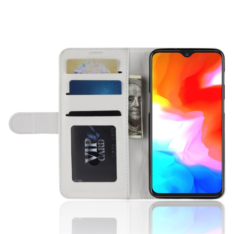 Funda Magnética Para Celular De Piel Monedero Con Soporte De Horse Crazy Para Oneplus 6T - Blanco-5