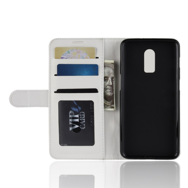 Funda Magnética Para Celular De Piel Monedero Con Soporte De Horse Crazy Para Oneplus 6T - Blanco-6