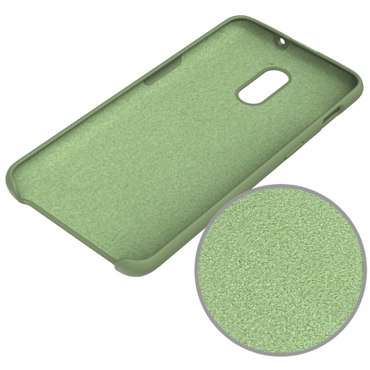 Escudo Líquido Do Telemóvel Do Silicone Para Oneplus 6T - Verde-5