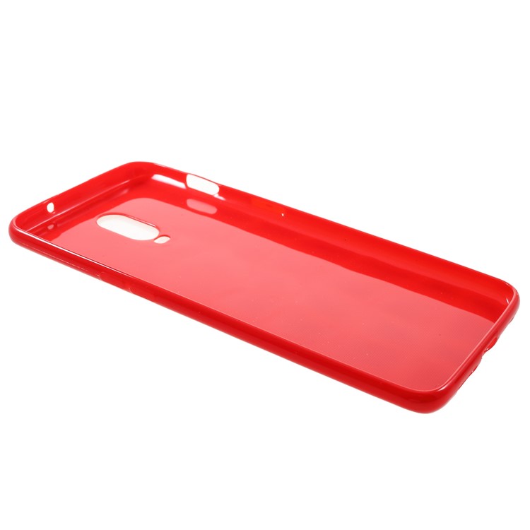 3D Diamond Texture TPU Case for OnePlus 6T - Red-3