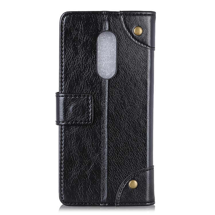 Nappa Texture Wallet Leather Protective Phone Case for OnePlus 7 - Black-3