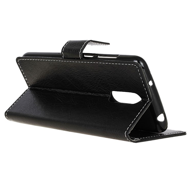 Caja Del Teléfono Billetera De Cuero Vintage De Crazy Horse Para Oneplus 7 - Negro-7