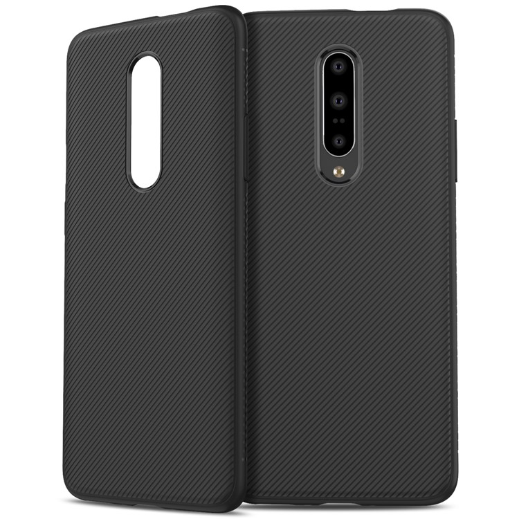 Jazz Series Twill Texture TPU Mobile Phone Case for OnePlus 7 - Black-9