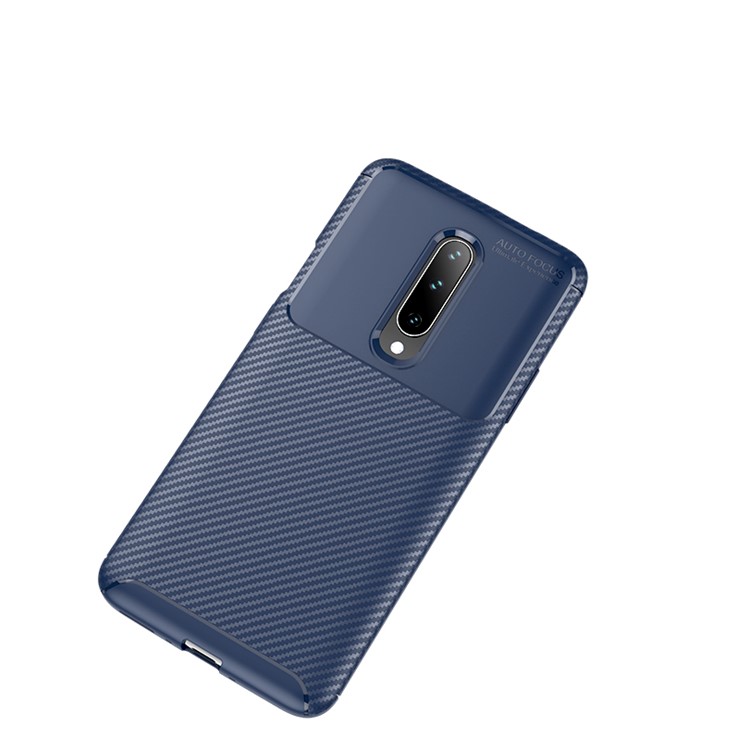 Funda Protectora Antideslizamiento Para Funda TPU Oneplus 7 De Fibra De Carbono - Azul-2