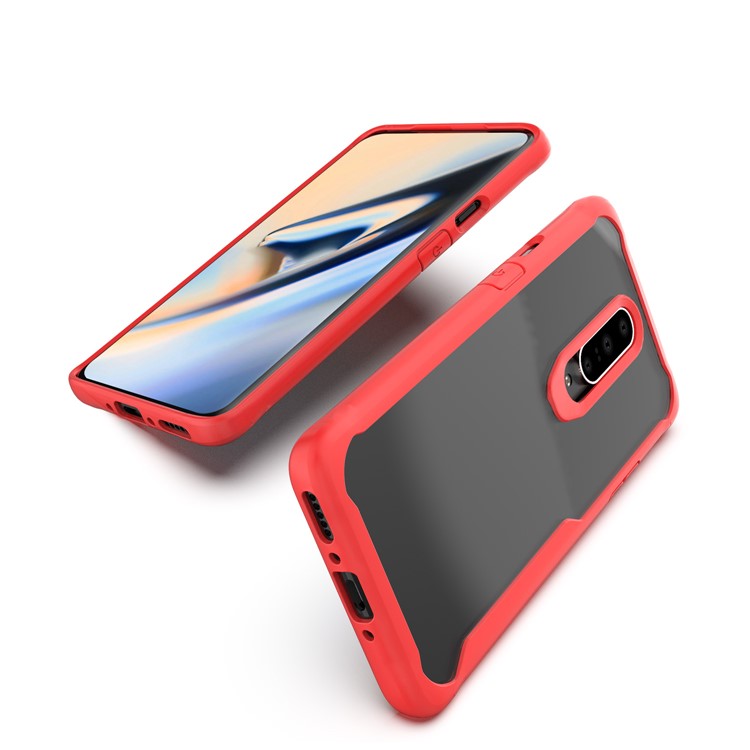 Absorción De Choque PC + TPU Caso Híbrido Para Oneplus 7 - Rojo-2