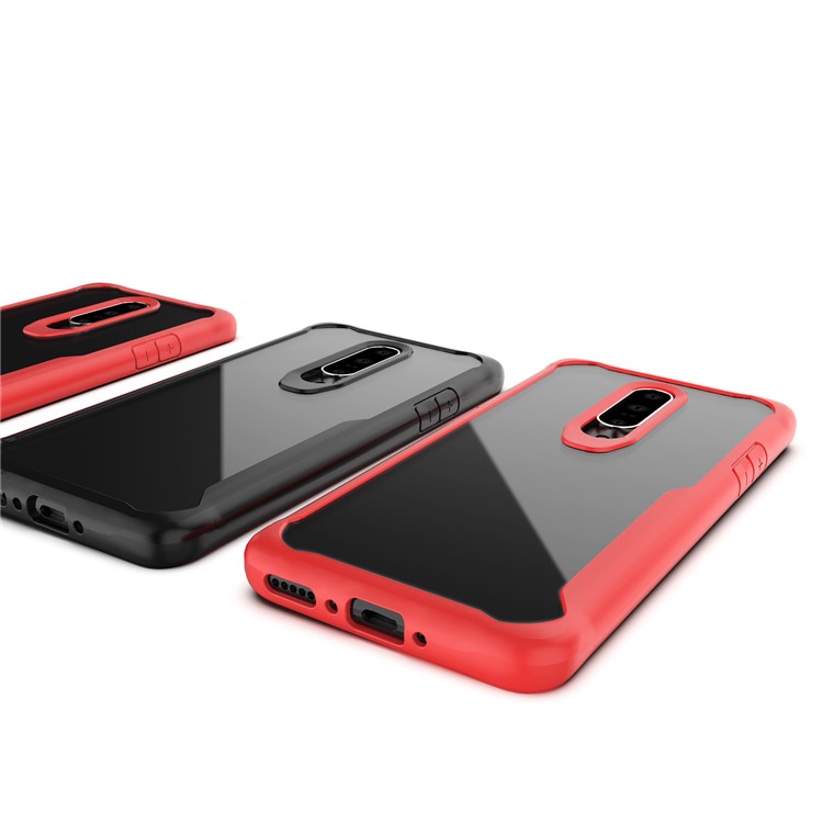 Absorción De Choque PC + TPU Caso Híbrido Para Oneplus 7 - Rojo-3