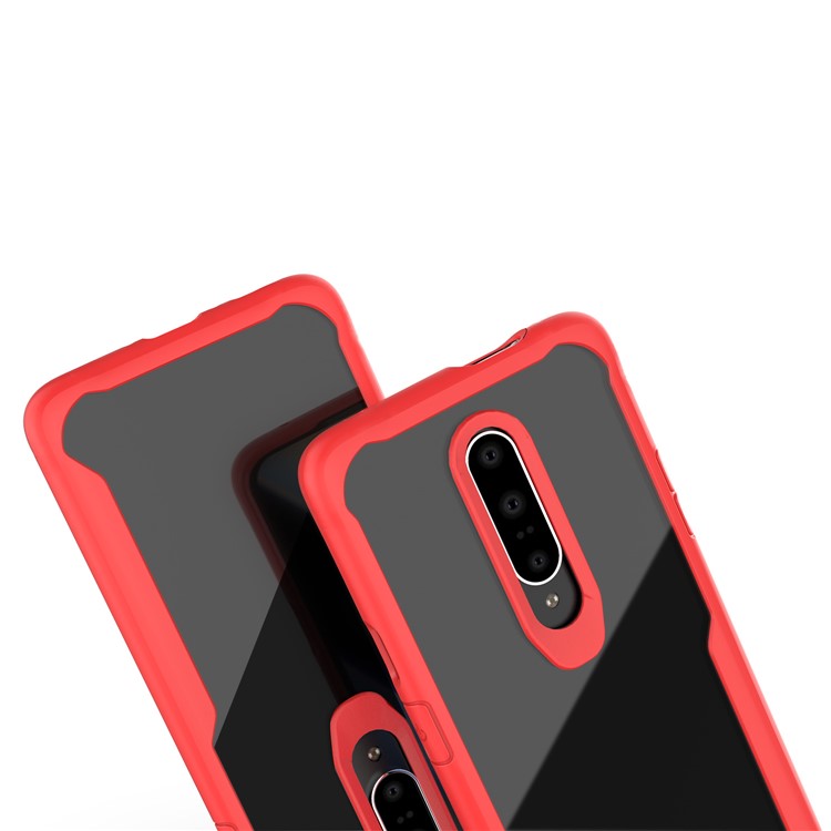 Absorción De Choque PC + TPU Caso Híbrido Para Oneplus 7 - Rojo-4