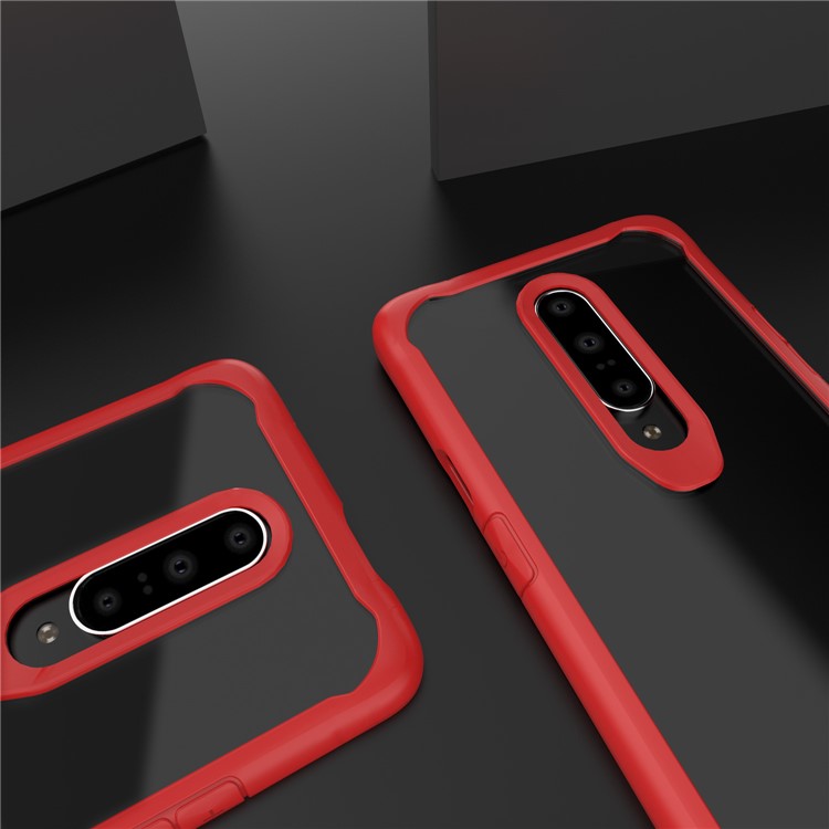 Absorción De Choque PC + TPU Caso Híbrido Para Oneplus 7 - Rojo-5