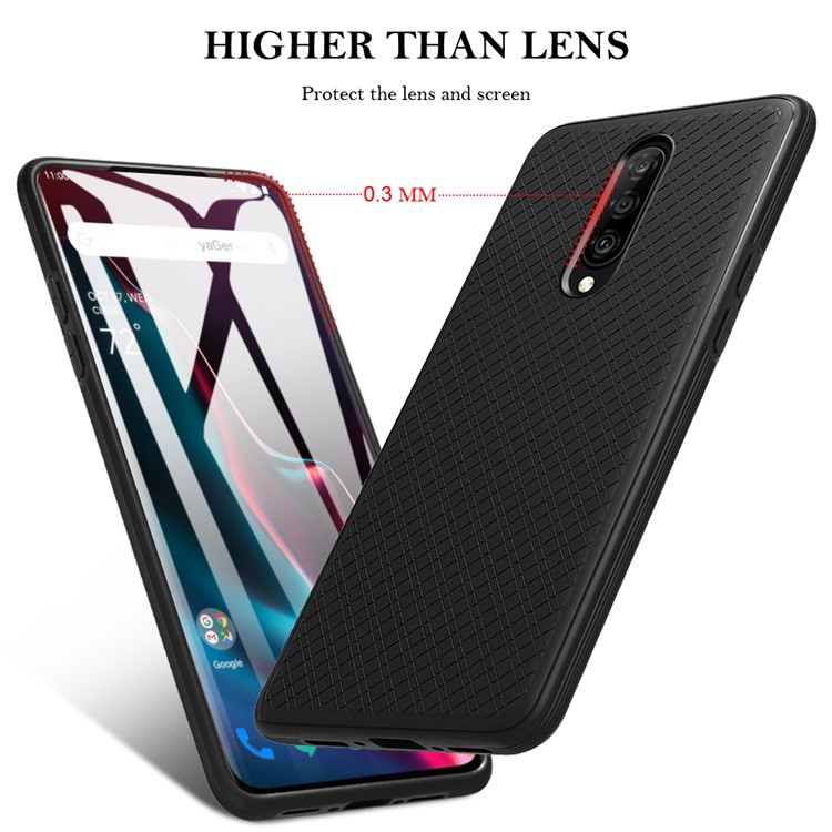 Rhombic Pattern TPU Phone Protective Case for OnePlus OnePlus 7 Pro-6