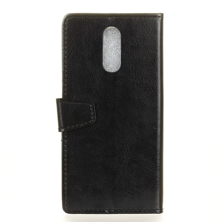 Crazy Horse Leather Wallet Stand Case for OnePlus 7 - Black-10