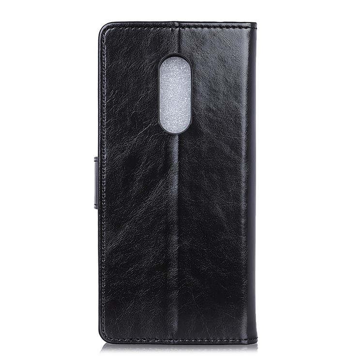 Crazy Horse Wallet Stand Leather Flip Cover Case for OnePlus 7 - Black-10