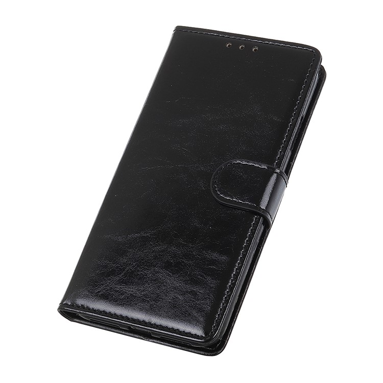 Crazy Horse Wallet Stand Leather Flip Cover Case for OnePlus 7 - Black-4