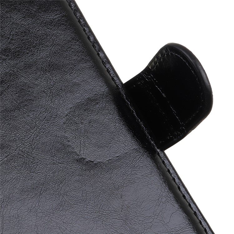 Crazy Horse Wallet Stand Leather Flip Cover Case for OnePlus 7 - Black-6