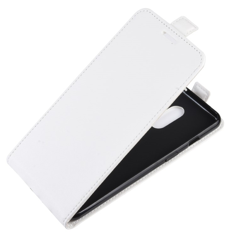 Crazy Horse Vertical Flip Leather Protective Case for OnePlus 7 - White-4