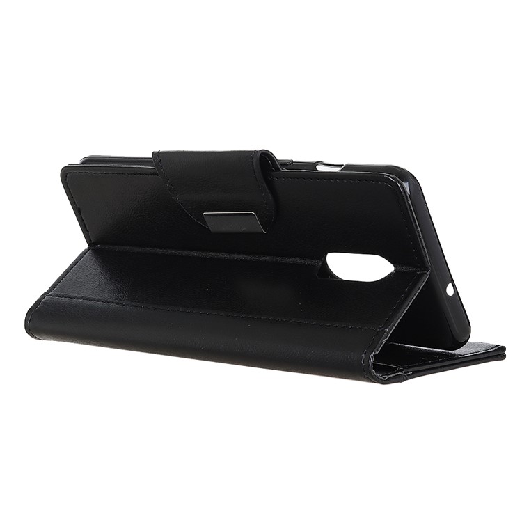 Carteira De Couro PU Texturizado Ficar Tampa Móvel Para Oneplus 7 - Preto-11