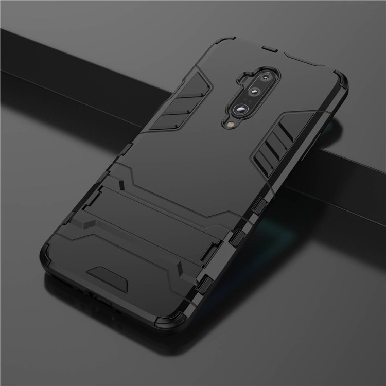 Caso Híbrido De Plástico + TPU Com Suporte Para Oneplus 7 Pro - Preto-7